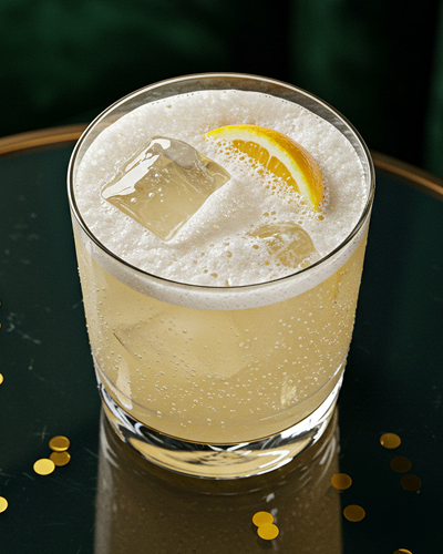 Refreshing and vibrant Gin Fizz cocktail with Mystique Gin, perfect for a lively gathering